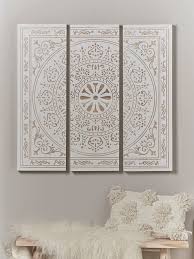 etched triptych wall panel