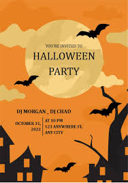 templates of halloween party invitation