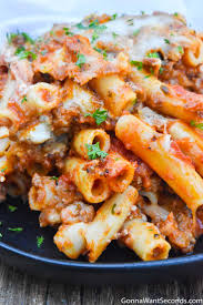 baked ziti with meat gonna want seconds