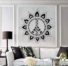 Vinyl Wall Decal Mandala Hippie Peace