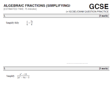 gcse maths revision worksheets exam