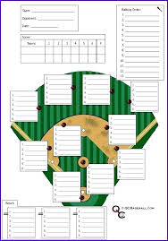 Softball Lineup Sheets Printable Elsolcali Co