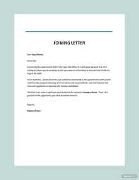 joining letter template in google docs