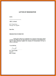 Word Resignation Letter Template Doc Copy Samples Of In Format