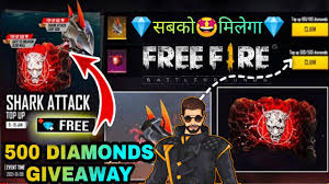 Free fire (id) diamonds instant top up. Free Fire Live Giveaway Free Fire Live Free Fire New Top Up Event Giveaway 500 Diamonds Giveaway Youtube