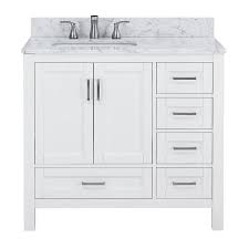 36 inch bathroom vanities : Durham 36 In White Oak Undermount Single Sink Bathroom Vanity With Carrara Natural Marble Top In The Bathroom Vanities With Tops Department At Lowes Com