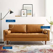 See more ideas about tan leather sofas, leather sofa, interior design. Valour Upholstered Faux Leather Sofa Contemporary Modern Furniture Modway