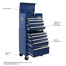 husky 27 in 10 drawer blue tool chest