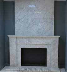 Bianco Carrara Marble Fireplace Bianco
