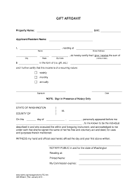 gift affidavit fill out sign