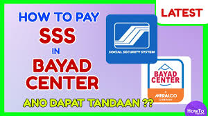 sss bayad center how to pay sss update