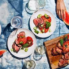 cold beef tenderloin with tomatoes and