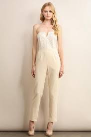 Strapless Jumpsuit With Embellishment