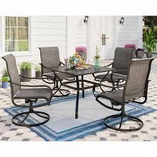 Metal Square Patio Outdoor Dining Set