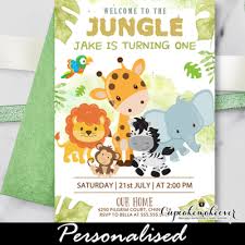 jungle birthday invite safari theme