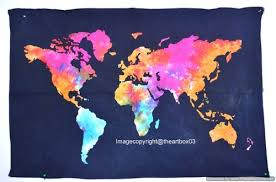 Multi Map Of The World Wall Art Poster