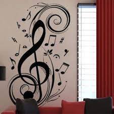 Blulu music is what feelings sound like wooden vinyl records album wall decor round record artwork decoration modern hanging art decor for party home artist studio. Noty 001 Samolepky Na Zed Dekorace Na Zed Dekorace Do Bytu Wall Painting Music Wall Music Bedroom