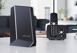 A powerful docsis 3.1 cable modem, providing speeds up to 10 gbps with two voice ports and two gigabit ethernet ports. Nighthawk Cm2050v Docsis 3 1 Multi Gig 2 5gbps Cable Modem Netgear