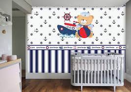 A decoração da imagem acima é ideal para quartos pequenos. Papel De Parede Ursinho Marinheiro Baby Blue No Elo7 Dfcolor Estilo E Design 119493b