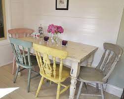 This set features a round dining table and four dining chairs. Shabby Chic Dining Table You Ll Love In 2021 Visualhunt