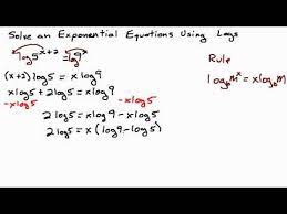Solve Exponential Equation Using Logs