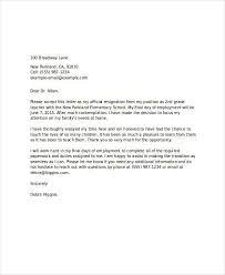 standard resignation letter templates