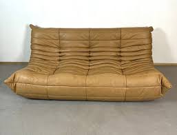 Camel Leather Togo Sofa By Michel