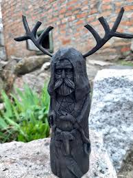 Wiccan Cernunnos Wooden Statue