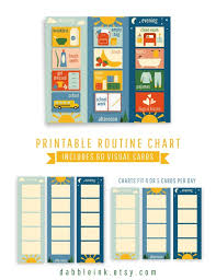 Daily Routine Chart I 60 Cards I Toddler Visual Routine I Morning Afternoon Evening Routines I Printable Routine Cards