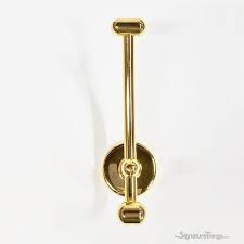 Polished Gold Wall Coat Hook Front