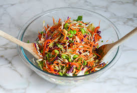 asian slaw with ginger peanut dressing