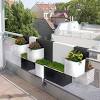 But with the outdoor loveseat and sofa, grill and dining set taking up all the room, there's not a whole lot of space left for a garden!these deck rail planters take advantage of the outside edge of your deck or balcony railing, without those ugly metal brackets. 1