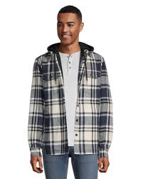 insulated flannel hooded cotton shacket