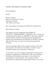 50 best contract termination letter