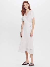 Xirena Wren Gypset Calliope Silk Cotton Dress Modern White