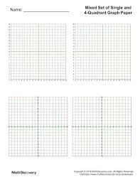 Nach den üblichen konventionen wird der erste quadrant rechts oben gezeichnet. Free Printable Graph Paper Mathdiscovery Com