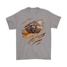 Check out chicago bears bear on ebay. Nfl Football Logo 3d Art Chest Chicago Bears Tattoo Shirts Nfl T Shirts Store