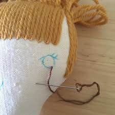 How to embroider on quilts. Embroidering An Eye Wee Wonderfuls Rag Doll Pattern Homemade Dolls Fabric Dolls