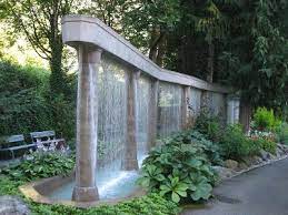 Water Wall Feature At Minter Gardens In