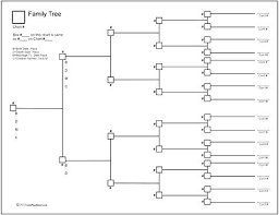Free Easy Family Tree Template Genealogy Printable Download