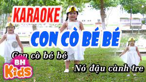 KARAOKE - CON CÒ BÉ BÉ - Mẹ Yêu Không Nào - YouTube