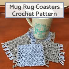 mug rug coasters free crochet pattern