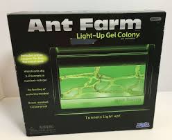 Uncle Milton Ant Farm Light Up Gel Colony Green 3d Tunnels