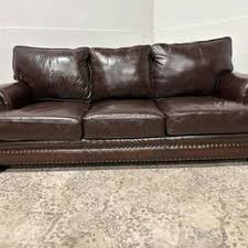 bernhardt leather sofa like new