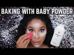 baking setting with baby powder does