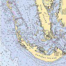 Florida Captiva Nautical Chart Decor Pine Island