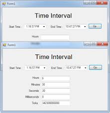 how to get a time interval in vb net