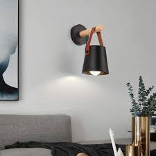 The aventura vanity lights shine through opal glass to softly illuminate your bathroom. Wall Sconce Lighting Fixture Industrial Bedroom Bedside Wall Lamp Leather And Wood Bathroom Vanity Mirror Fixtures Buy On Zoodmall Wall Sconce Lighting Fixture Industrial Bedroom Bedside Wall Lamp Leather And Wood Bathroom