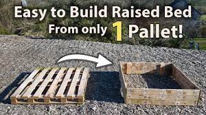 how to build a raised bed from 1 pallet