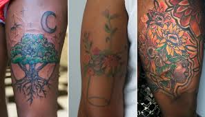 43 color tattoos on dark skin that will